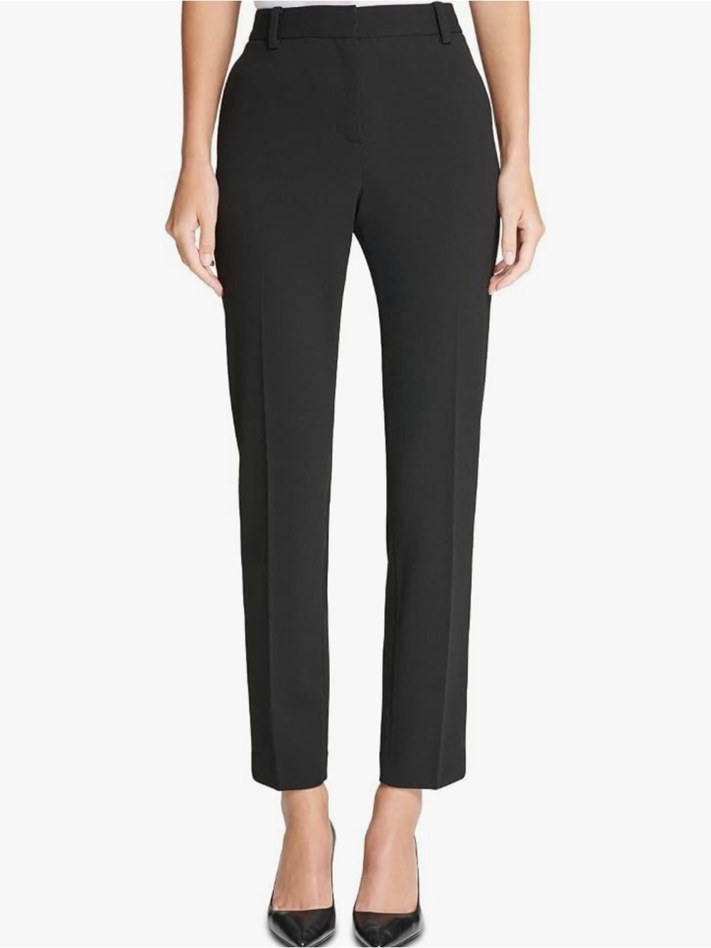 DKNY Essex Mid-Rise Straight-Leg Ankle Pants
